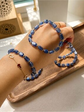 Blue Horizon • Natural Blue Kyanite Bracelet